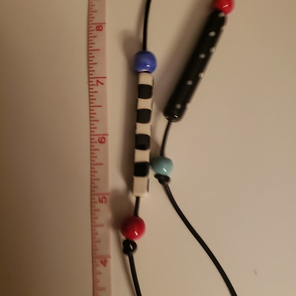 Artisan Ceramic Heart Beaded Necklace - Picture 8 of 10